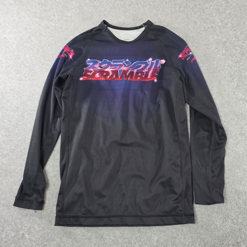 Scramble Jiu Jitsu Counter Culture Rash Guard Mens Medium BJJ MMA Long Sleeve